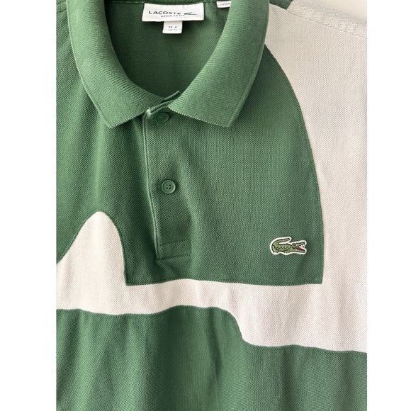 Lacoste Heritage Pique Polo Shirt Spring 2022 World Cup Morocco Size M - Picture 3 of 4